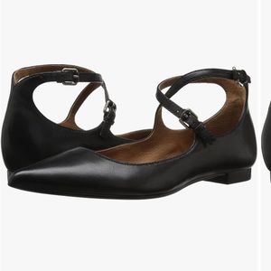 Frye Sienna Cross leather ballet flats
